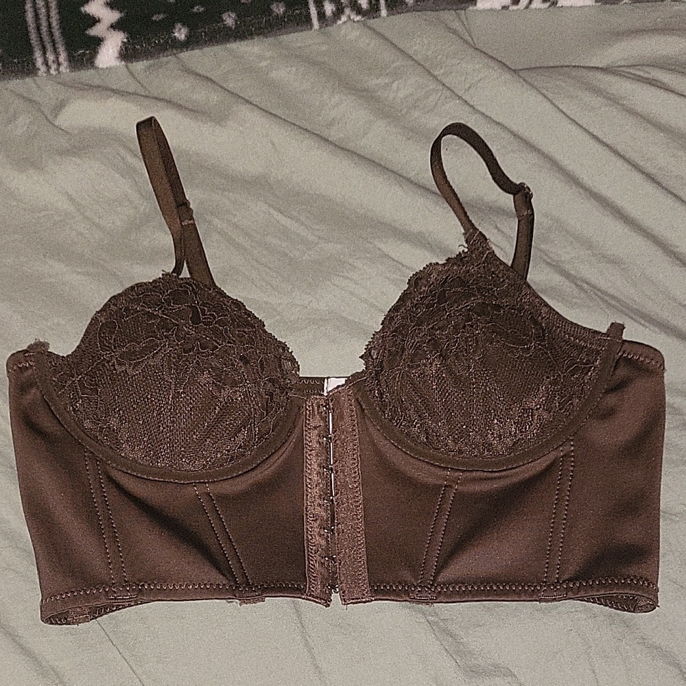 Garage Brown Lace Bralette
